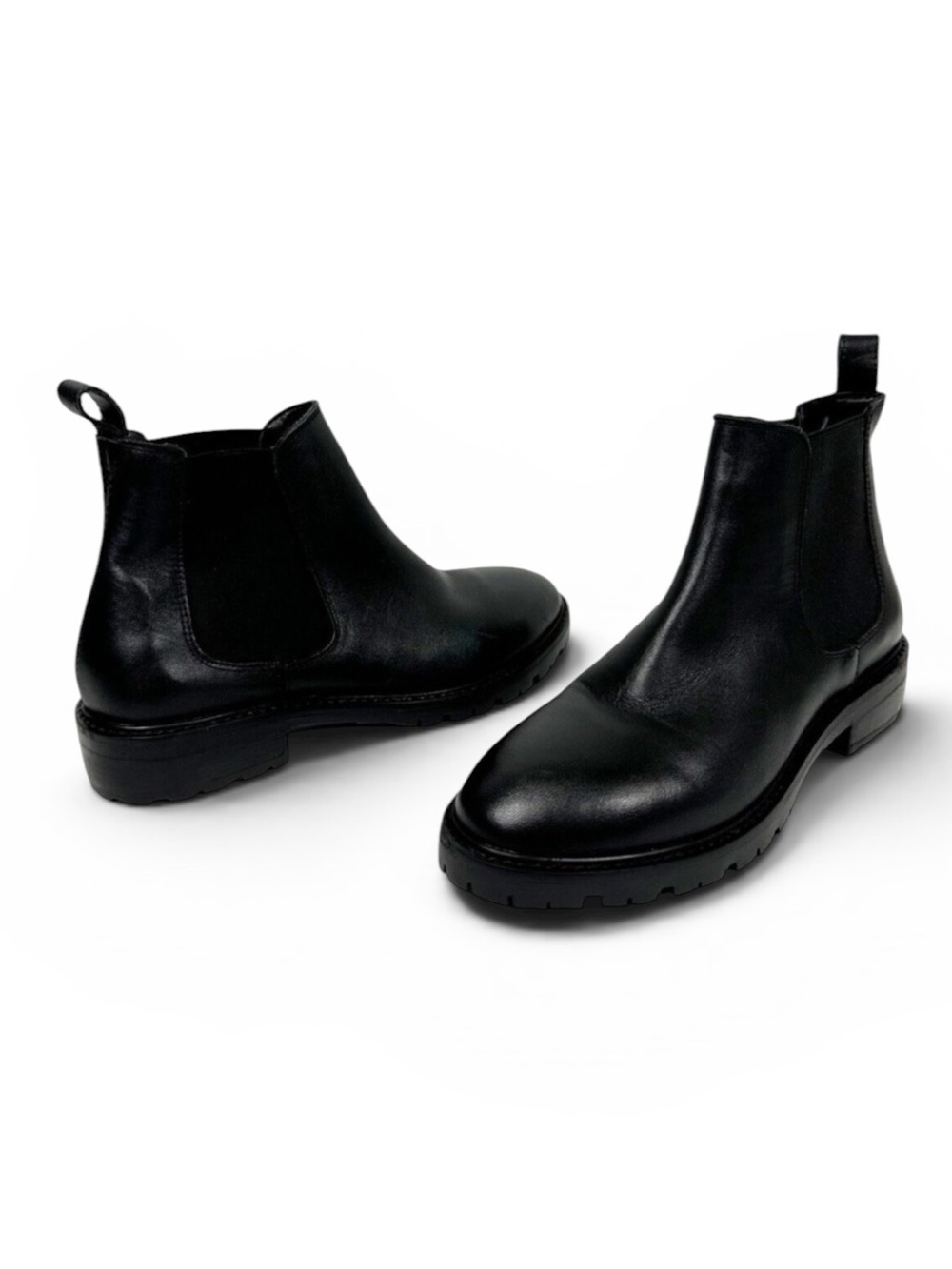 Steve Madden Leopold Leather Chelsea Boot 6M Black NWOB